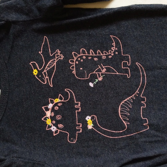 george navy blue dinosaur graphic long sleeve bodysuit diaper shirt 12 months - Picture 2 of 5